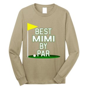 Funny Mother's Day Best Mimi By Par Golf Gift Long Sleeve Shirt