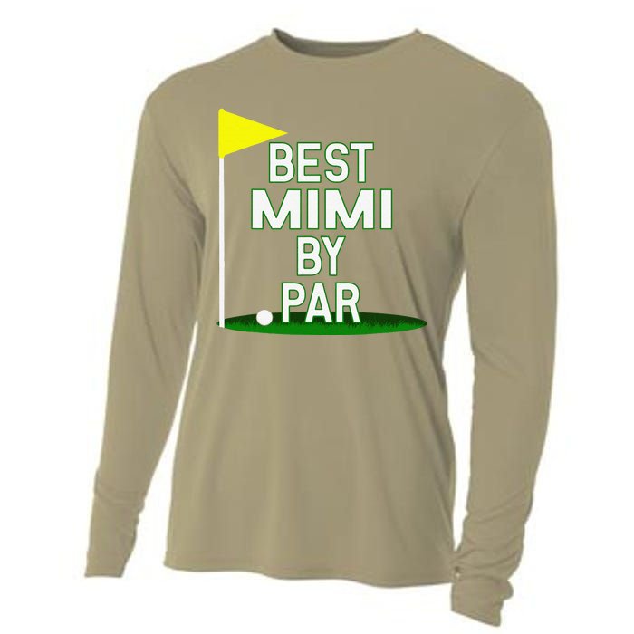 Funny Mother's Day Best Mimi By Par Golf Gift Cooling Performance Long Sleeve Crew