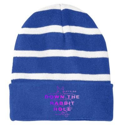 Follow Me Down Striped Beanie with Solid Band