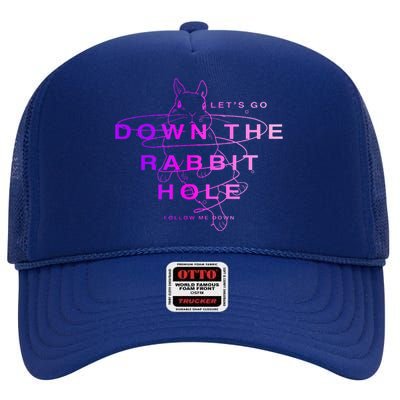 Follow Me Down High Crown Mesh Back Trucker Hat