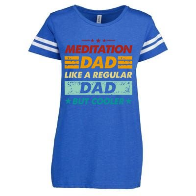 Funny Meditation Dad Like A Regular Dad But Cooler Cool Gift Enza Ladies Jersey Football T-Shirt