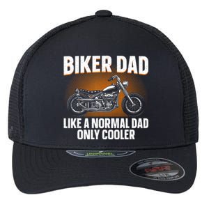 Funny Motorcycle Dad Design For Grandpa Motorbike Rider Flexfit Unipanel Trucker Cap