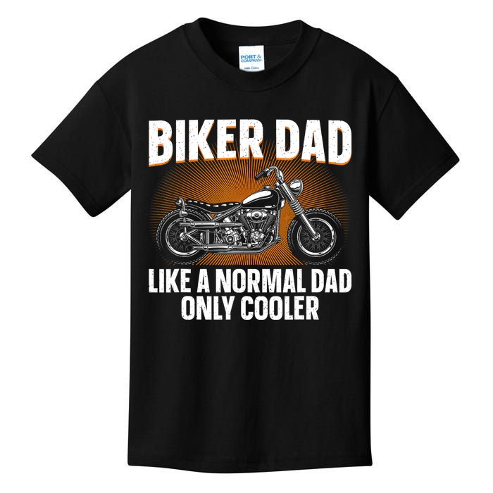 Funny Motorcycle Dad Design For Grandpa Motorbike Rider Kids T-Shirt