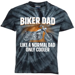 Funny Motorcycle Dad Design For Grandpa Motorbike Rider Kids Tie-Dye T-Shirt