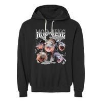 Funny Moo Deng Baby Pygmy Hippo Cute Zoo For Family Garment-Dyed Fleece Hoodie