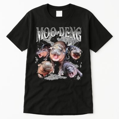 Funny Moo Deng Baby Pygmy Hippo Cute Zoo For Family Tall T-Shirt