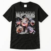 Funny Moo Deng Baby Pygmy Hippo Cute Zoo For Family Tall T-Shirt
