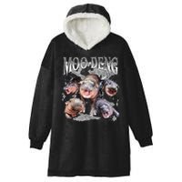 Funny Moo Deng Baby Pygmy Hippo Cute Zoo For Family Hooded Wearable Blanket