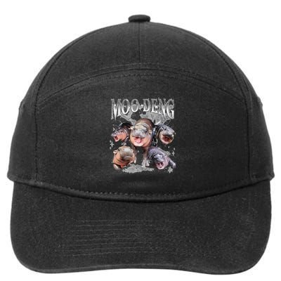 Funny Moo Deng Baby Pygmy Hippo Cute Zoo For Family 7-Panel Snapback Hat