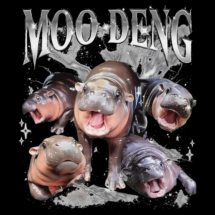 Funny Moo Deng Baby Pygmy Hippo Cute Zoo For Family 7-Panel Snapback Hat