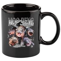 Funny Moo Deng Baby Pygmy Hippo Cute Zoo For Family 11oz C Handle Ceramic Mug