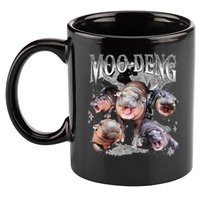 Funny Moo Deng Baby Pygmy Hippo Cute Zoo For Family 11oz C Handle Ceramic Mug