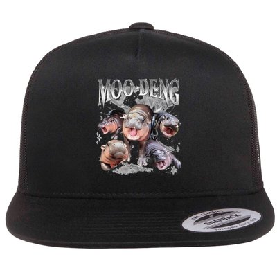 Funny Moo Deng Baby Pygmy Hippo Cute Zoo For Family Flatbill Hat