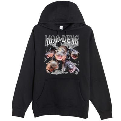 Funny Moo Deng Baby Pygmy Hippo Cute Zoo For Family Premium Pullover Hoodie