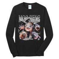 Funny Moo Deng Baby Pygmy Hippo Cute Zoo For Family Tall Long Sleeve T-Shirt
