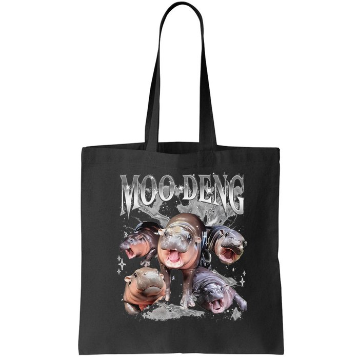 Funny Moo Deng Baby Pygmy Hippo Cute Zoo For Family Bag