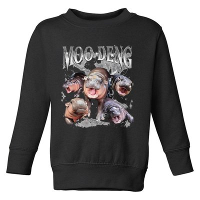 Funny Moo Deng Baby Pygmy Hippo Cute Zoo For Family Toddler Sweatshirt