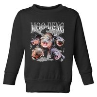 Funny Moo Deng Baby Pygmy Hippo Cute Zoo For Family Toddler Sweatshirt