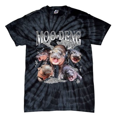 Funny Moo Deng Baby Pygmy Hippo Cute Zoo For Family Tie-Dye T-Shirt