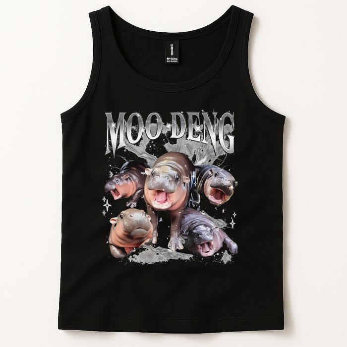 Funny Moo Deng Baby Pygmy Hippo Cute Zoo For Family Tank Top