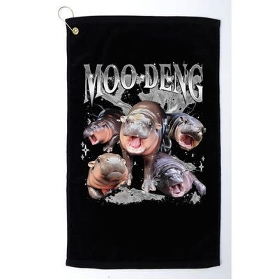 Funny Moo Deng Baby Pygmy Hippo Cute Zoo For Family Golf Towel