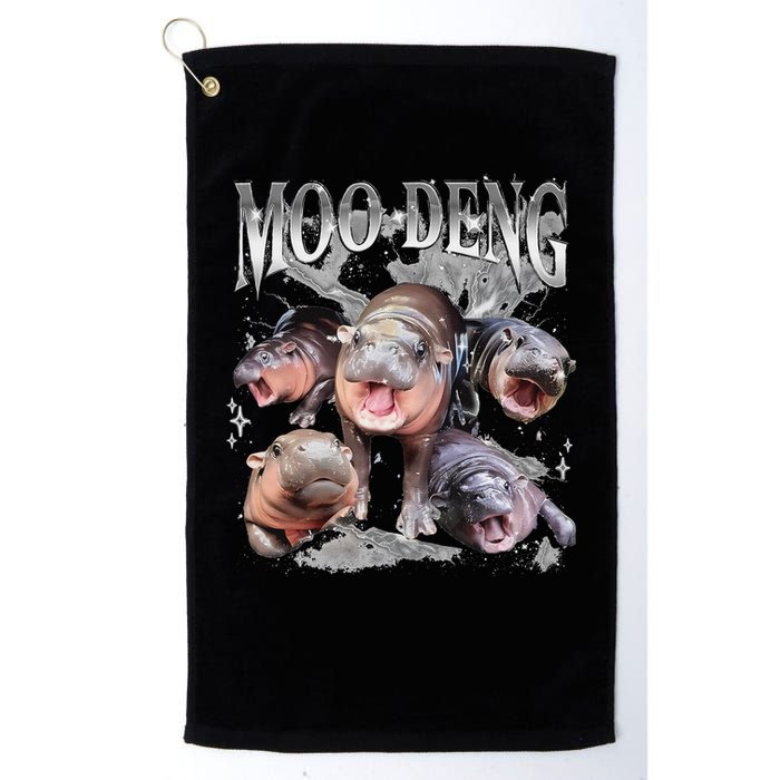 Funny Moo Deng Baby Pygmy Hippo Cute Zoo For Family Golf Towel