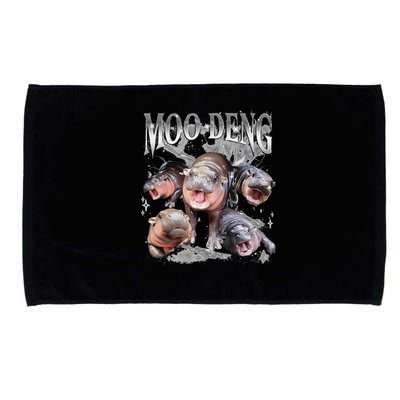 Funny Moo Deng Baby Pygmy Hippo Cute Zoo For Family Microfiber Hand Towel