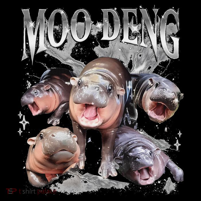 Funny Moo Deng Baby Pygmy Hippo Cute Zoo For Family Crop Top