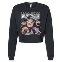 Funny Moo Deng Baby Pygmy Hippo Cute Zoo For Family Cropped Pullover Crew