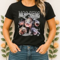 Funny Moo Deng Baby Pygmy Hippo Cute Zoo For Family Womens T-Shirt