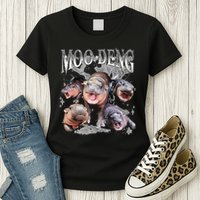 Funny Moo Deng Baby Pygmy Hippo Cute Zoo For Family Womens T-Shirt