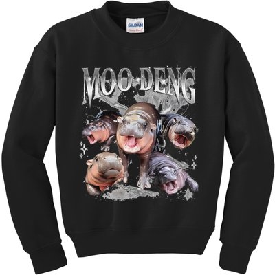Funny Moo Deng Baby Pygmy Hippo Cute Zoo For Family Kids Sweatshirt