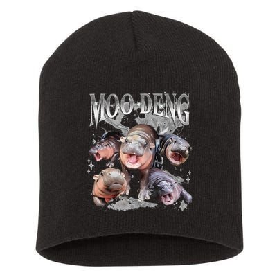 Funny Moo Deng Baby Pygmy Hippo Cute Zoo For Family Short Acrylic Beanie