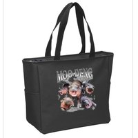 Funny Moo Deng Baby Pygmy Hippo Cute Zoo For Family Zip Tote Bag