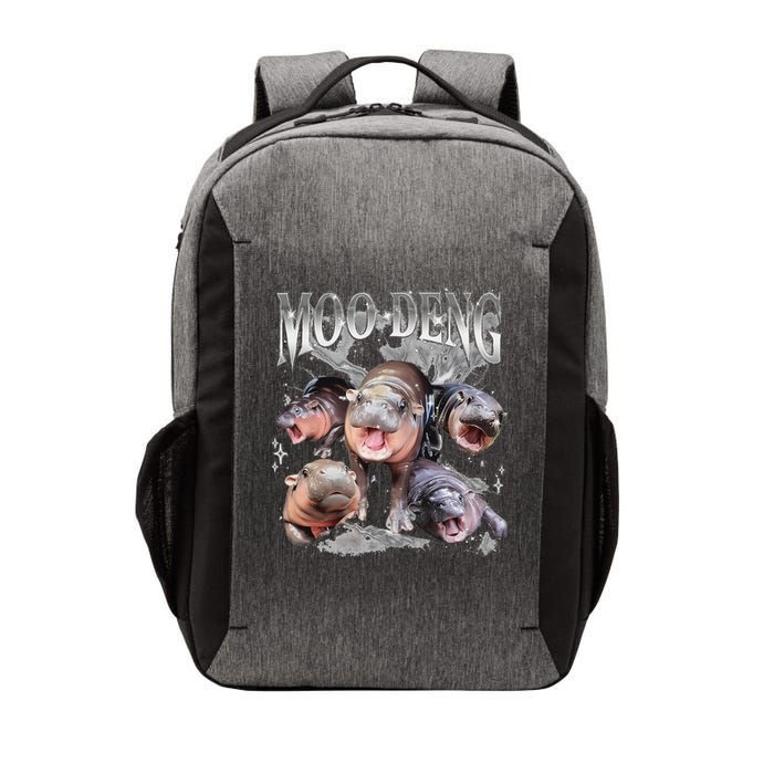 Funny Moo Deng Baby Pygmy Hippo Cute Zoo For Family Vector Backpack