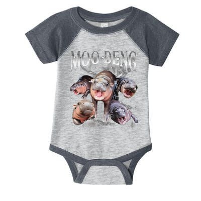 Funny Moo Deng Baby Pygmy Hippo Cute Zoo For Family Infant Baby Jersey Bodysuit