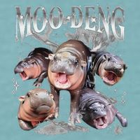 Funny Moo Deng Baby Pygmy Hippo Cute Zoo For Family Sueded Cloud Jersey T-Shirt