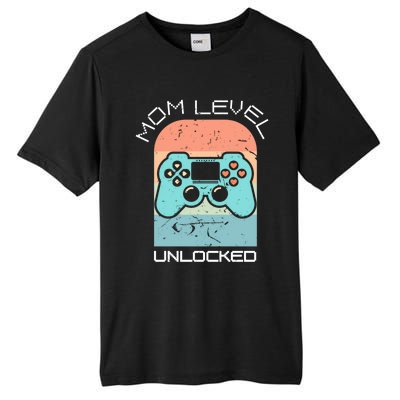 Funny Mothers Day Gamer Mom Gaming On A Mother Level Up Game Gift Tall Fusion ChromaSoft Performance T-Shirt