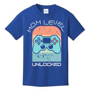 Funny Mothers Day Gamer Mom Gaming On A Mother Level Up Game Gift Kids T-Shirt