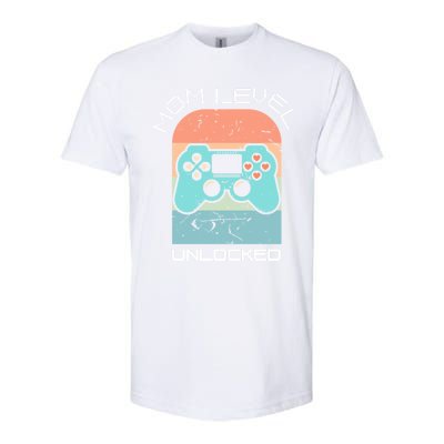 Funny Mothers Day Gamer Mom Gaming On A Mother Level Up Game Gift Softstyle CVC T-Shirt