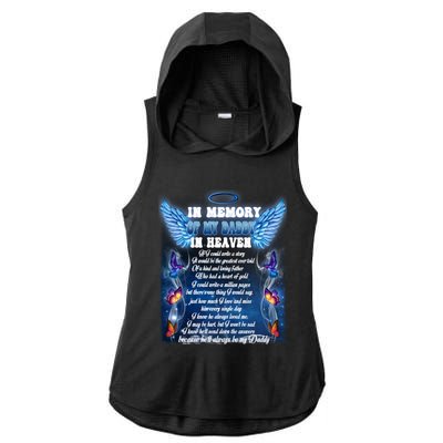 For My Daddy Lives In Heaven Daughter Son Missed Their Dad Great Gift Ladies PosiCharge Tri-Blend Wicking Draft Hoodie Tank