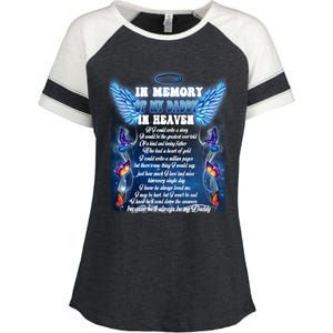 For My Daddy Lives In Heaven Daughter Son Missed Their Dad Great Gift Enza Ladies Jersey Colorblock Tee