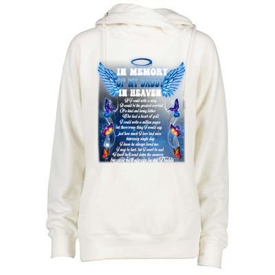 For My Daddy Lives In Heaven Daughter Son Missed Their Dad Great Gift Womens Funnel Neck Pullover Hood