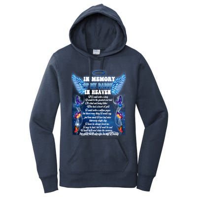 For My Daddy Lives In Heaven Daughter Son Missed Their Dad Great Gift Women's Pullover Hoodie