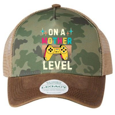 Funny Mothers Day Gamer Mom Gaming On A Mother Level Up Game Meaningful Gift Legacy Tie Dye Trucker Hat