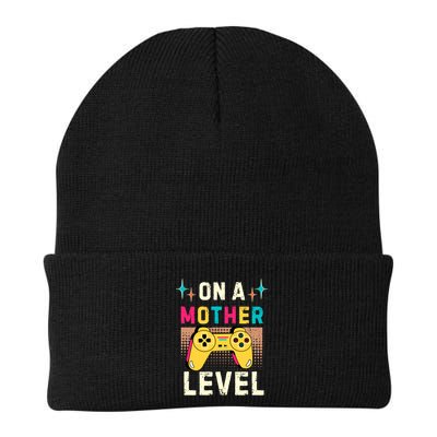 Funny Mothers Day Gamer Mom Gaming On A Mother Level Up Game Meaningful Gift Beanie