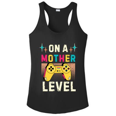 Funny Mothers Day Gamer Mom Gaming On A Mother Level Up Game Meaningful Gift Ladies PosiCharge Competitor Racerback Tank