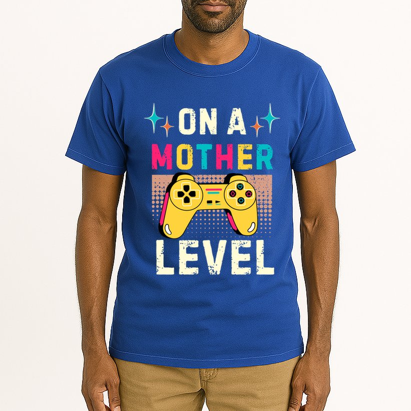 Funny Mothers Day Gamer Mom Gaming On A Mother Level Up Game Meaningful Gift Tall T-Shirt