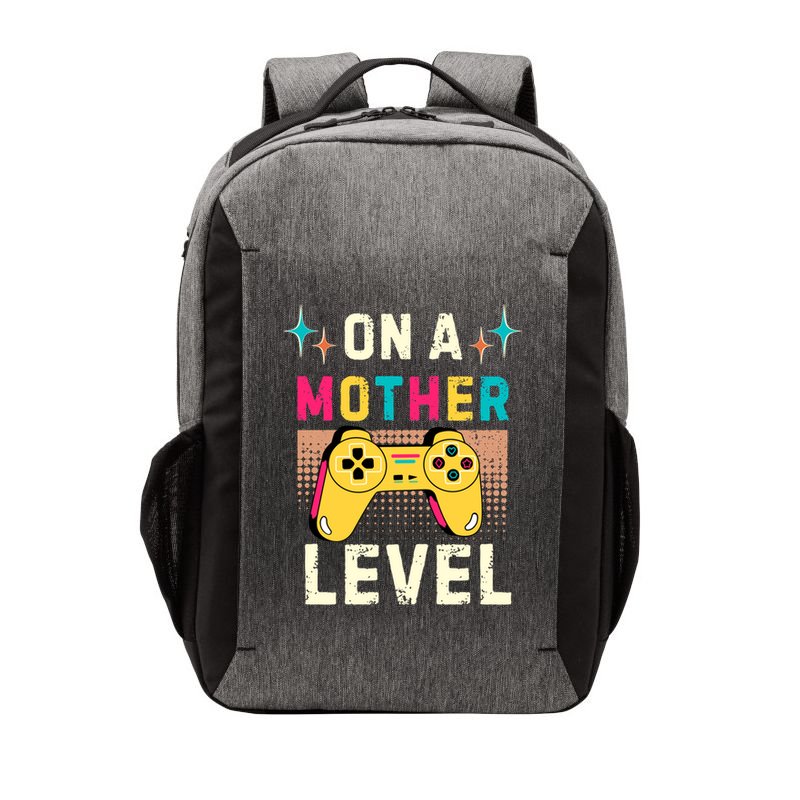 Funny Mothers Day Gamer Mom Gaming On A Mother Level Up Game Meaningful Gift Vector Backpack
