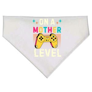 Funny Mothers Day Gamer Mom Gaming On A Mother Level Up Game Meaningful Gift USA-Made Doggie Bandana